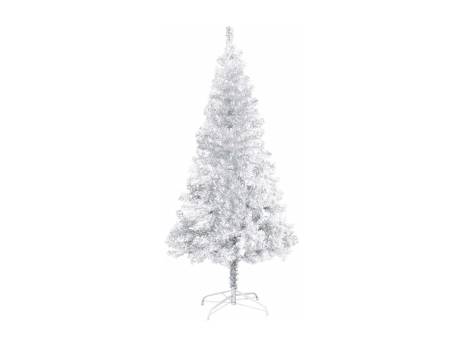 Arbre de Noël artificiel pré-éclairé/boules argenté 120 cm PET