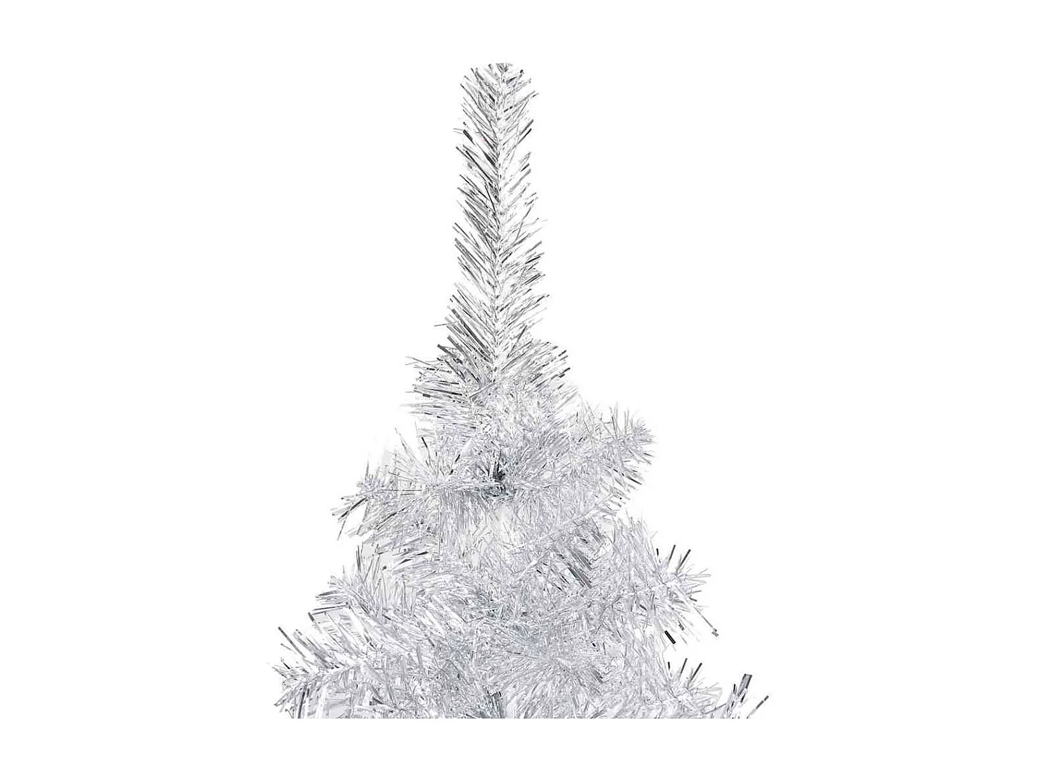 Arbre de Noël artificiel pré-éclairé/boules argenté 120 cm PET