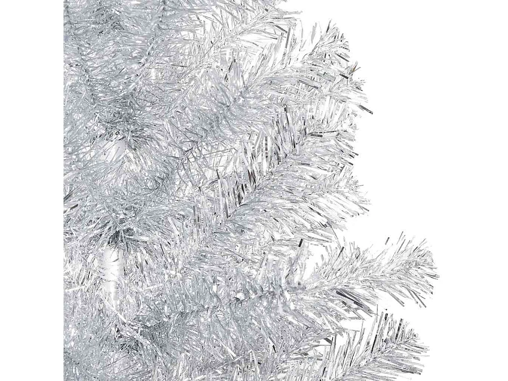 Arbre de Noël artificiel pré-éclairé/boules argenté 120 cm PET