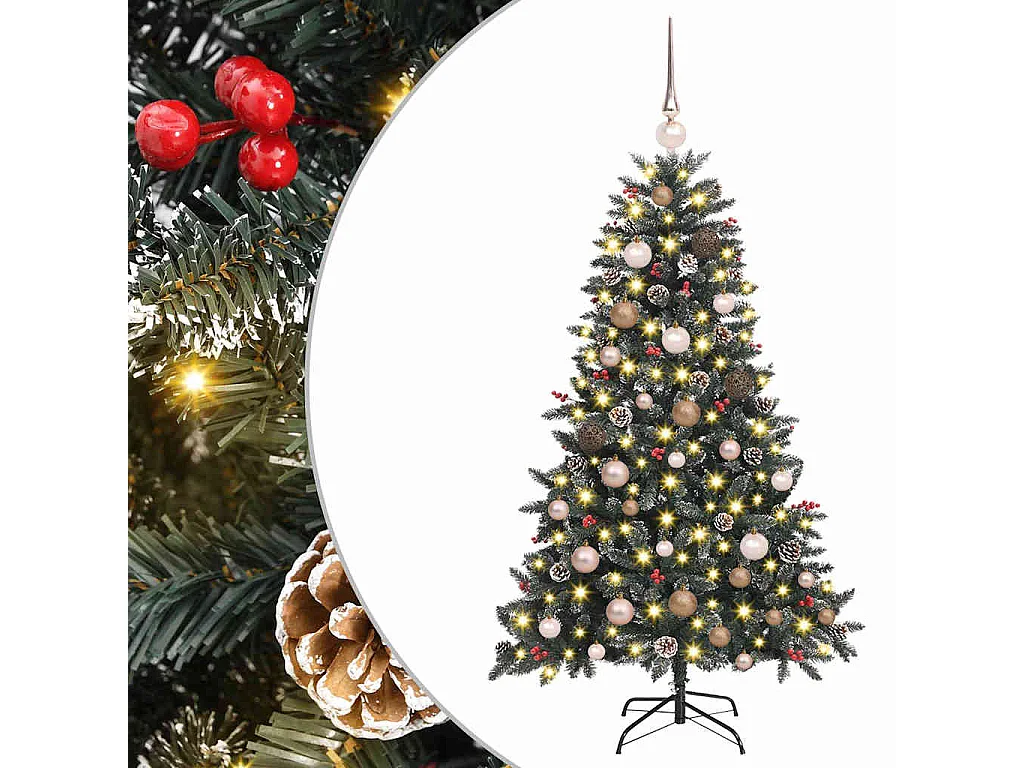 Sapin de Noël artificiel avec 150 LED Vert 83.5 x 83.5 x 150 cm