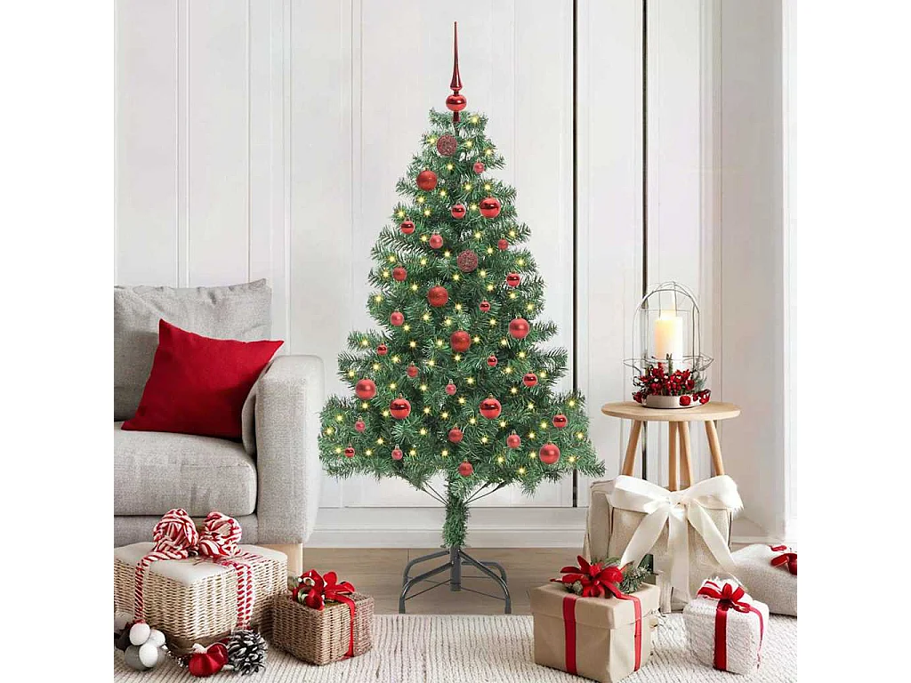 Kerstboom met 150 LED's met standaard Groen 150 cm PVC
