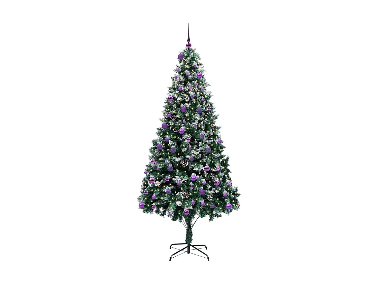 Kunstkerstboom Groen 240 cm PVC, Staal en Kunststof