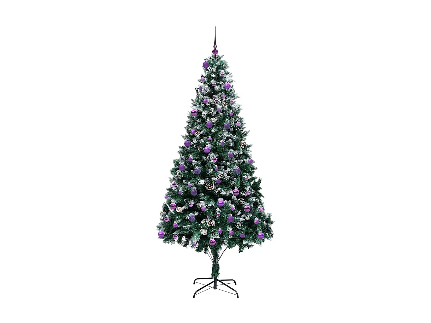 Sapin de Noël artificiel Vert 240 cm PVC, Acier et Plastique