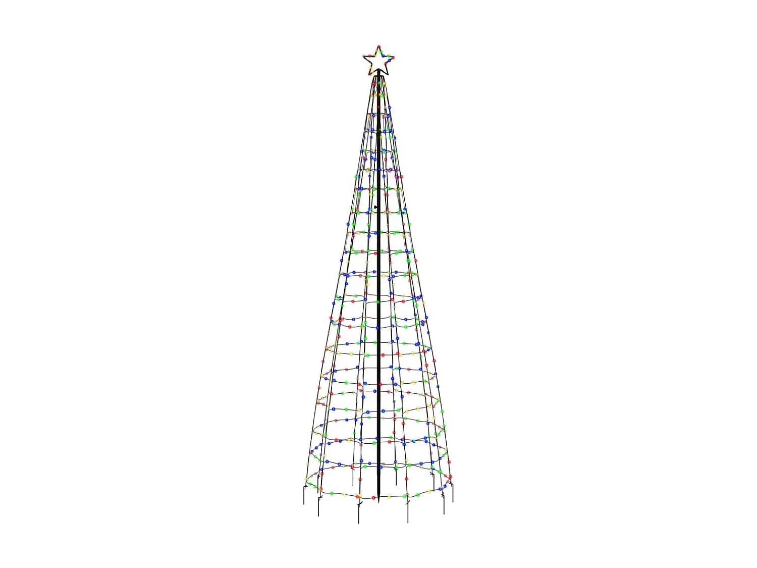 Sapin de Noël à LED avec pointes 570 LED colorées 300 cm