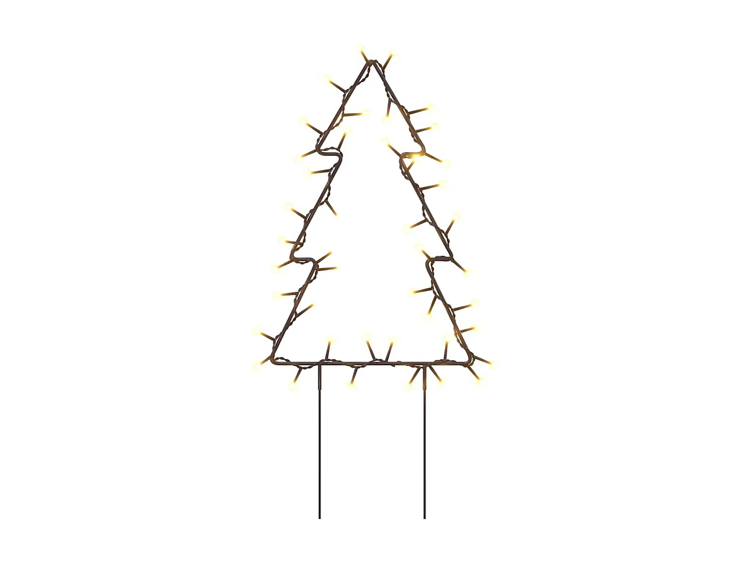 Pali decorativi per albero di Natale, 3 pezzi, 50 LED, 30 cm
