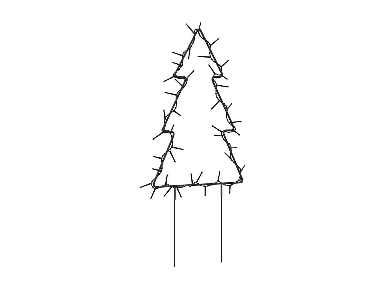 Pali decorativi per albero di Natale, 3 pezzi, 50 LED, 30 cm