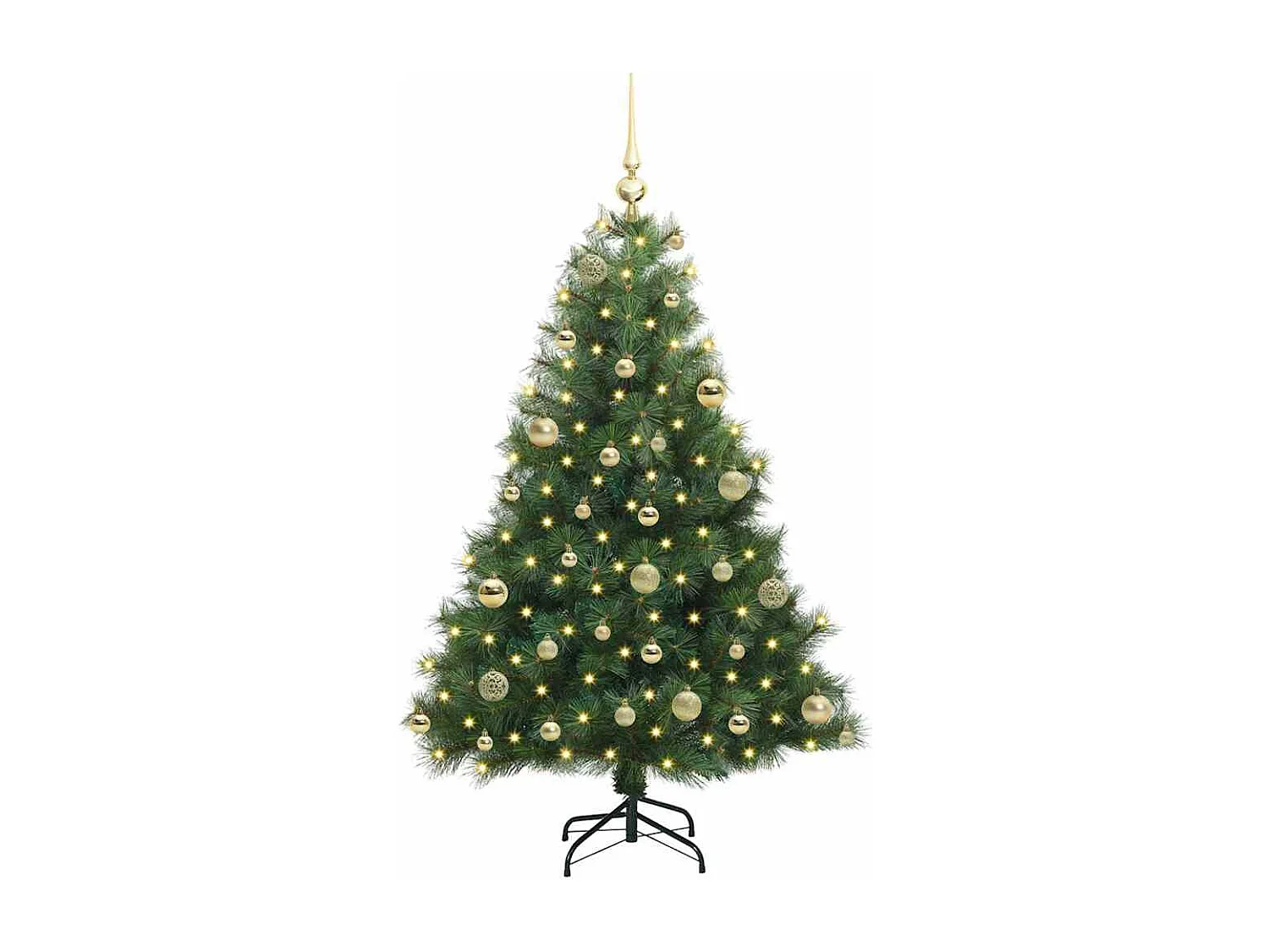 Sapin de Noël artificiel avec 150 LED Vert 120 cm PE et PVC