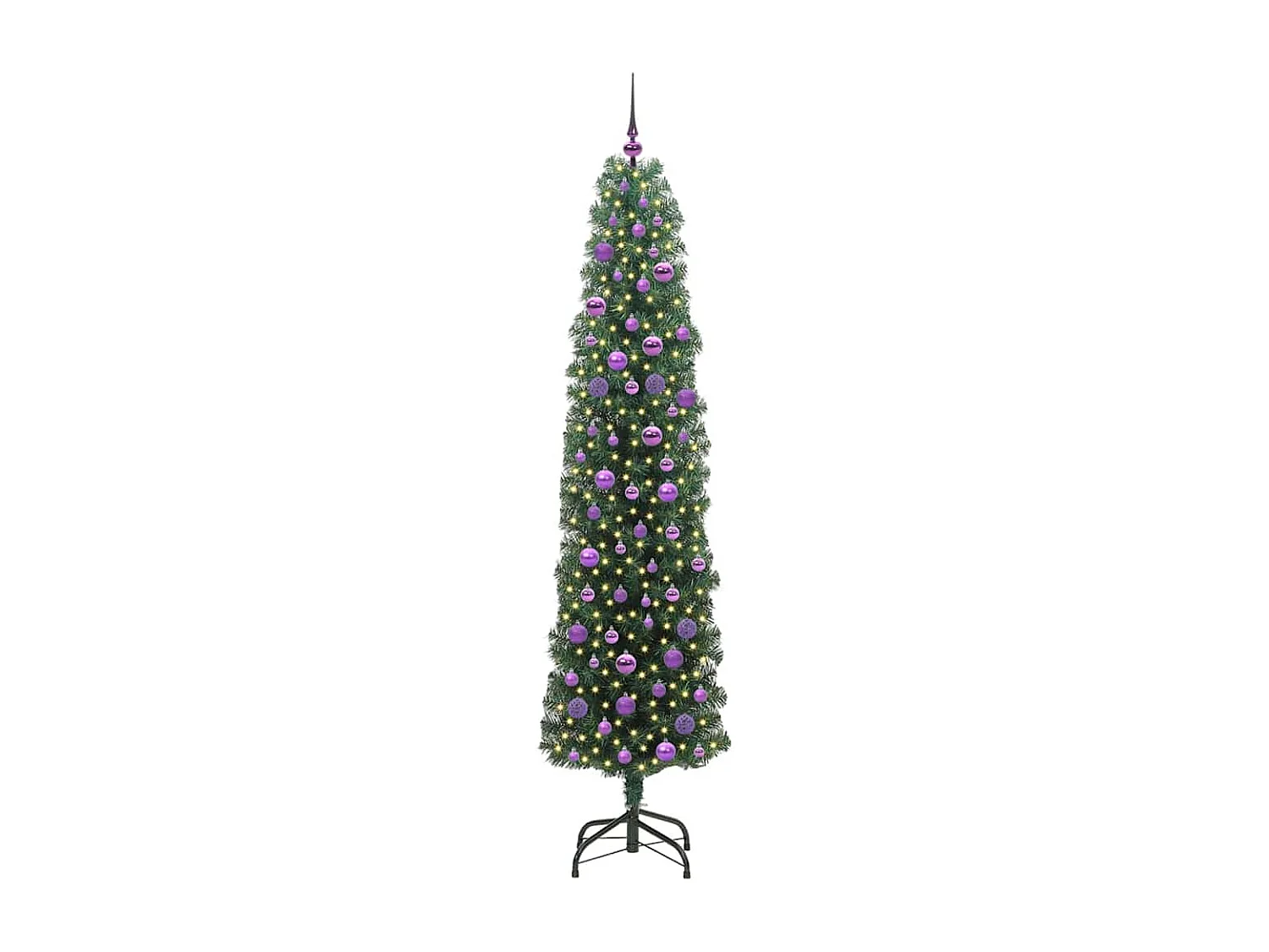 Albero di Natale artificiale Verde 210 cm PVC e acciaio e plastica