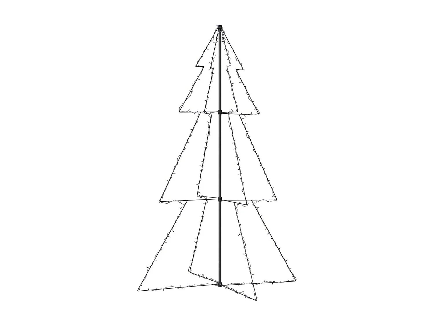 Kegelförmiger Weihnachtsbaum mit 240 LEDs für drinnen und draußen, 118 x 180 cm