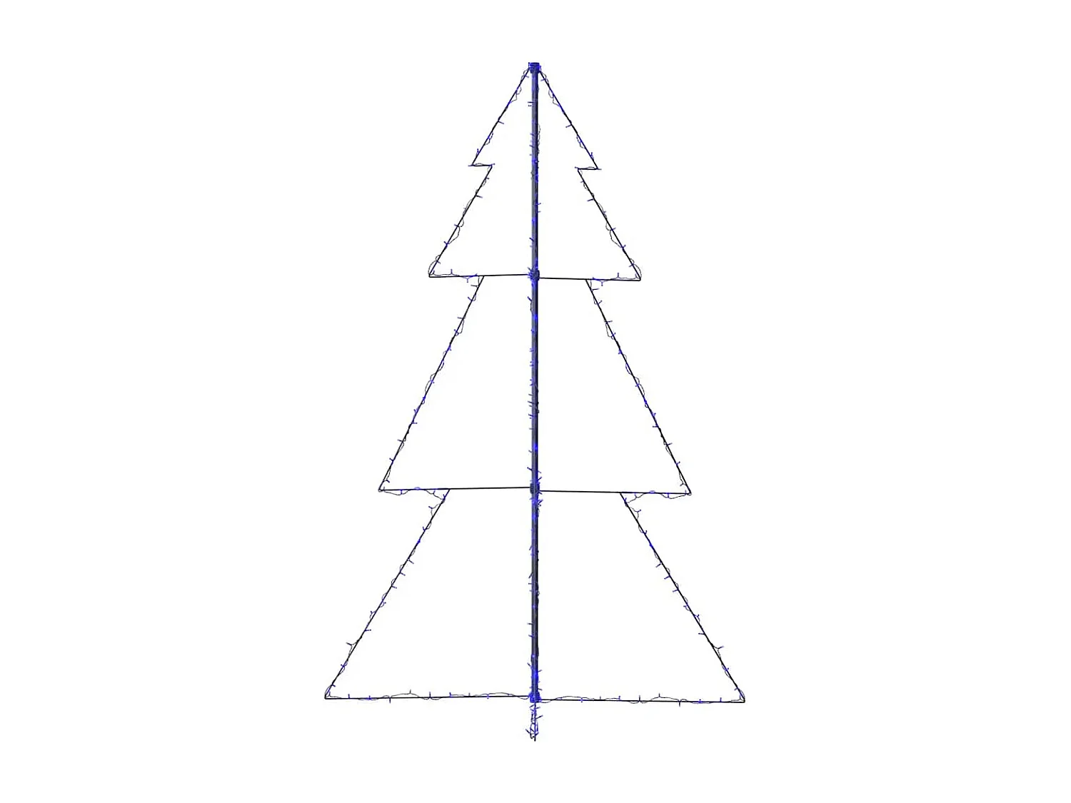 Kegelförmiger Weihnachtsbaum mit 240 LEDs für drinnen und draußen, 118 x 180 cm