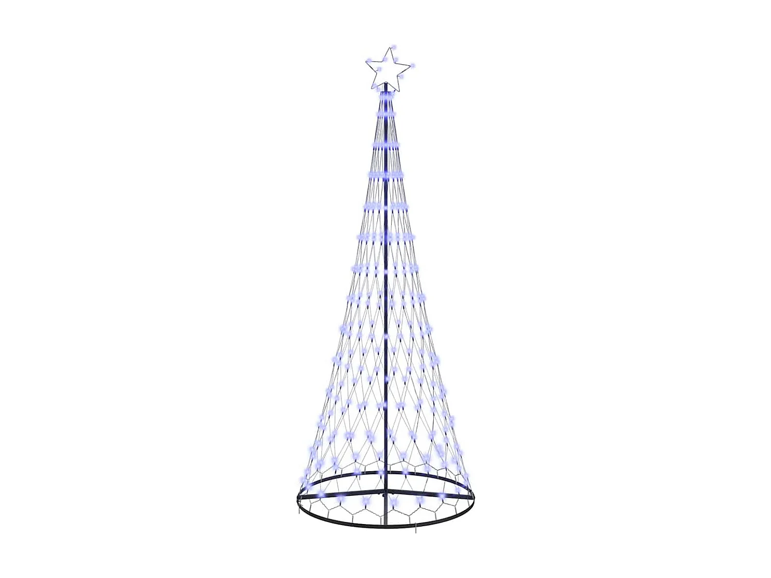 Albero di Natale a LED con 290 LED Blu 100 x 100 x 250 cm Metallo