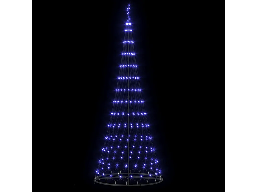 Albero di Natale a LED con 290 LED Blu 100 x 100 x 250 cm Metallo