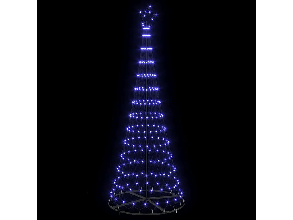 Albero di Natale a LED con 290 LED Blu 100 x 100 x 250 cm Metallo