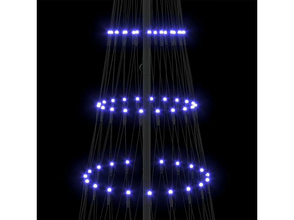 Albero di Natale a LED con 290 LED Blu 100 x 100 x 250 cm Metallo