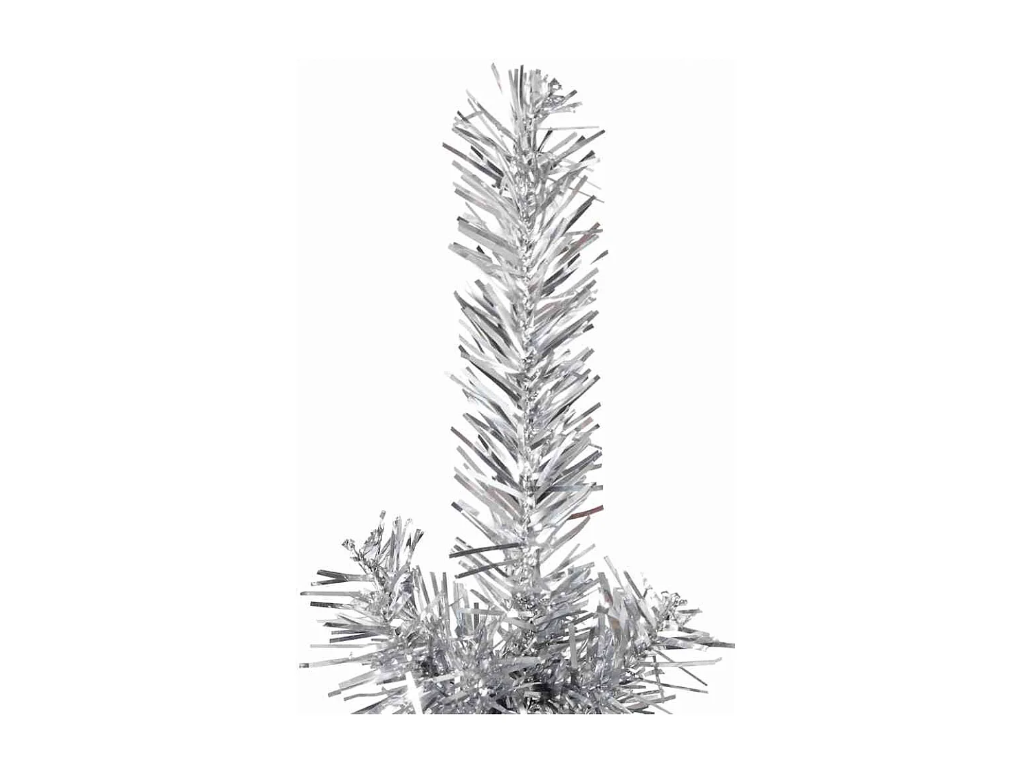 Albero di Natale artificiale mezzo sottile con supporto argento 120 cm
