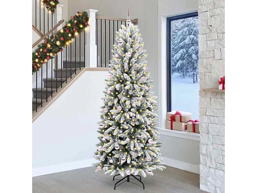 Kunstkerstboom met 300 LED's Wit 93 x 93 x 240 cm