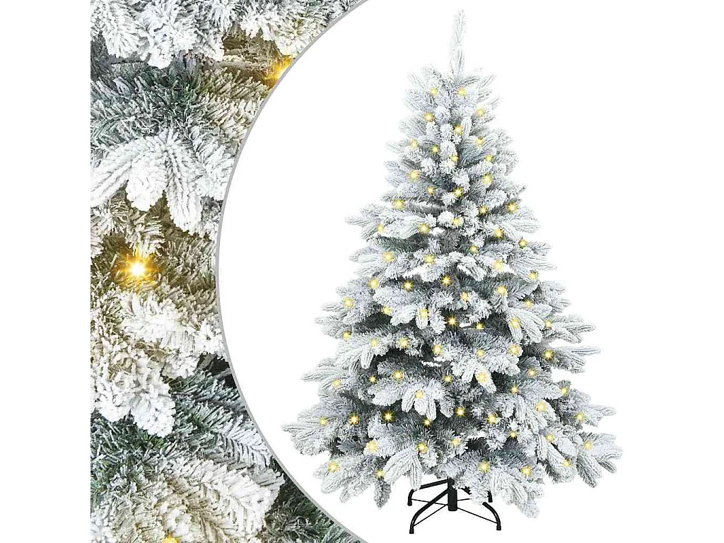 Sapin de Noël artificiel avec 150 LED Vert 150 cm PE et PVC
