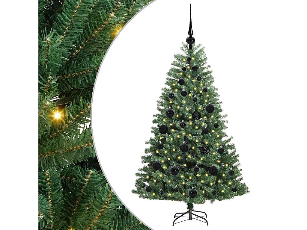 Sapin de Noël Artificiel à Branches Articulées Vert 120 cm