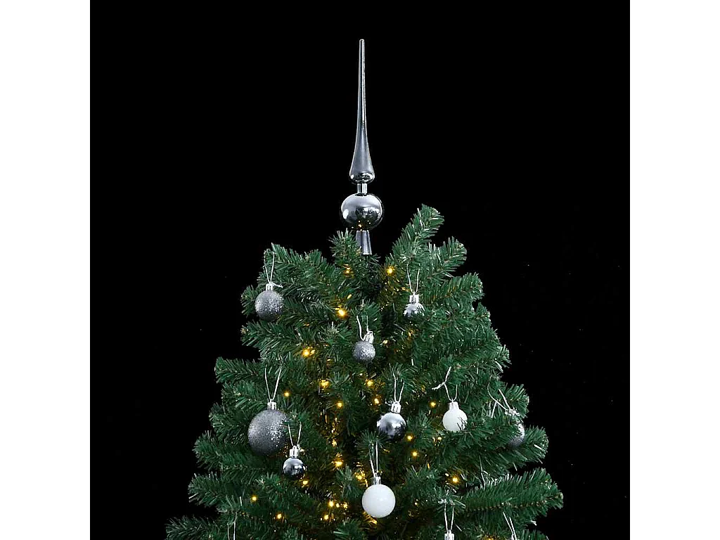 Albero di Natale artificiale articolato da 180 cm con 300 LED e palline