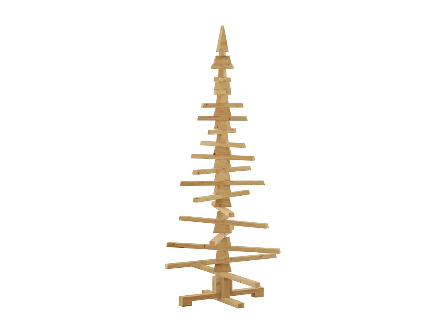 Arbre de Noël en bois Marron 150 cm Bois massif en pin