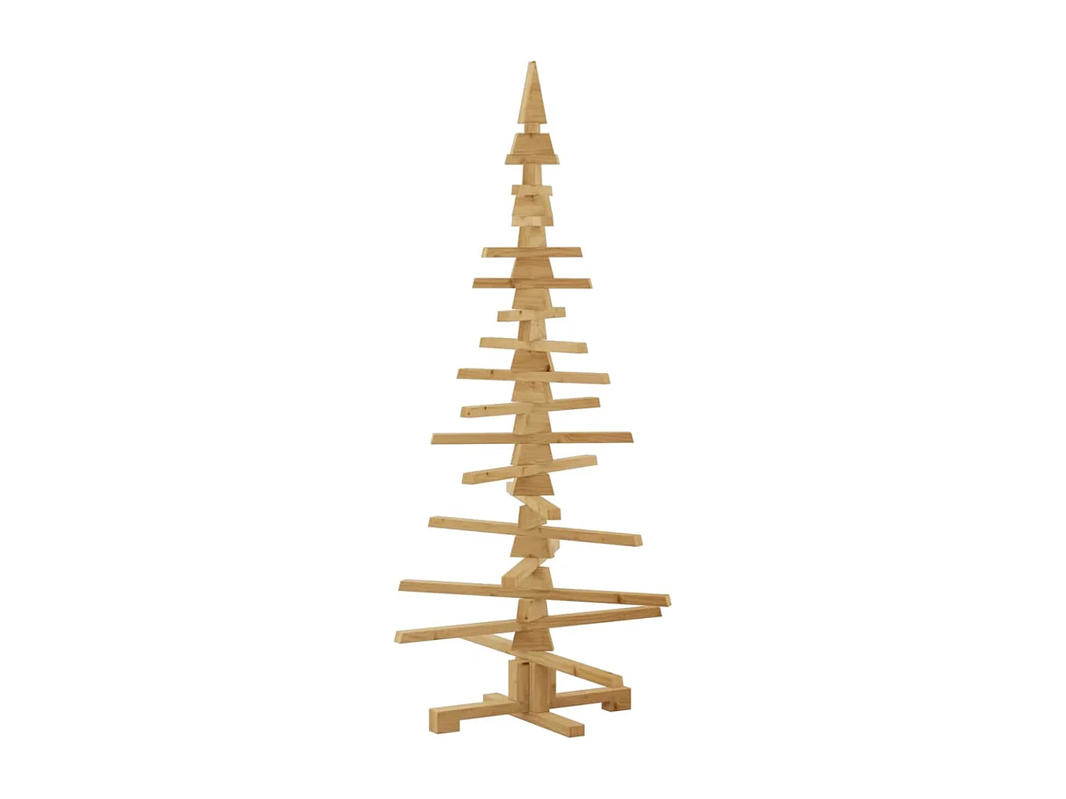 Arbre de Noël en bois Marron 150 cm Bois massif en pin