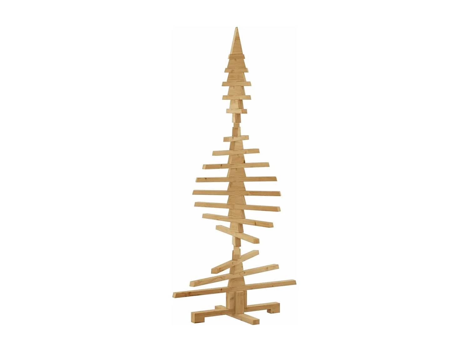 Arbre de Noël en bois Marron 150 cm Bois massif en pin