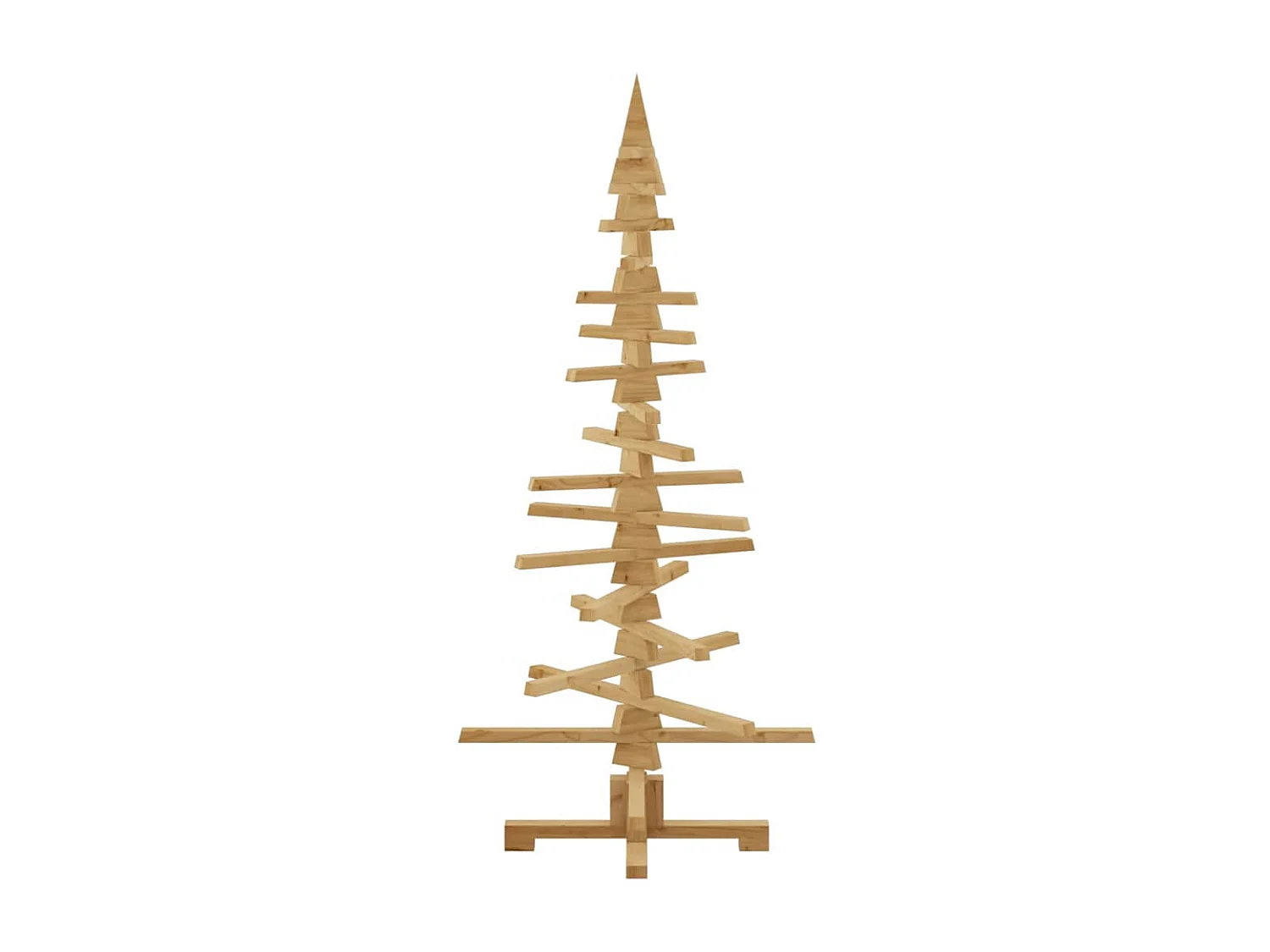 Arbre de Noël en bois Marron 150 cm Bois massif en pin