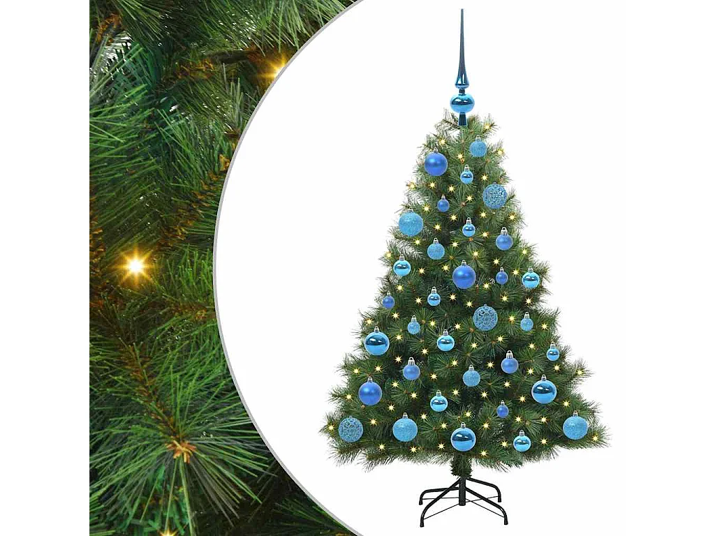 Sapin de Noël artificiel avec 150 LED Vert 120 cm PE et PVC
