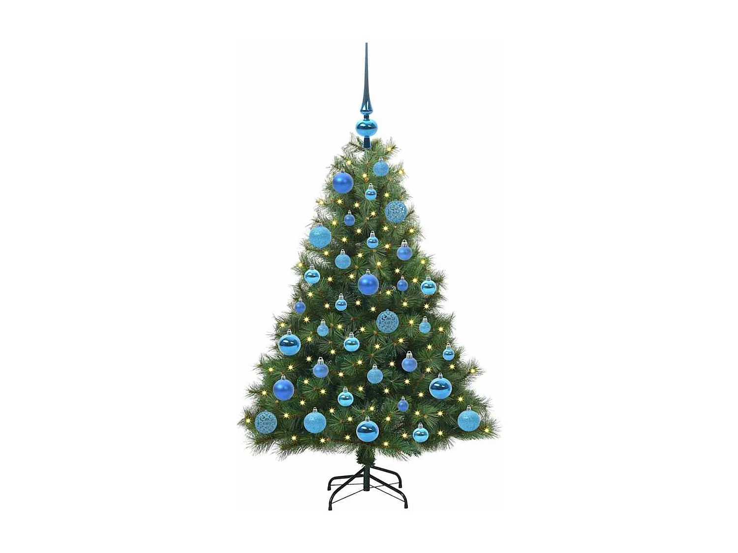 Sapin de Noël artificiel avec 150 LED Vert 120 cm PE et PVC
