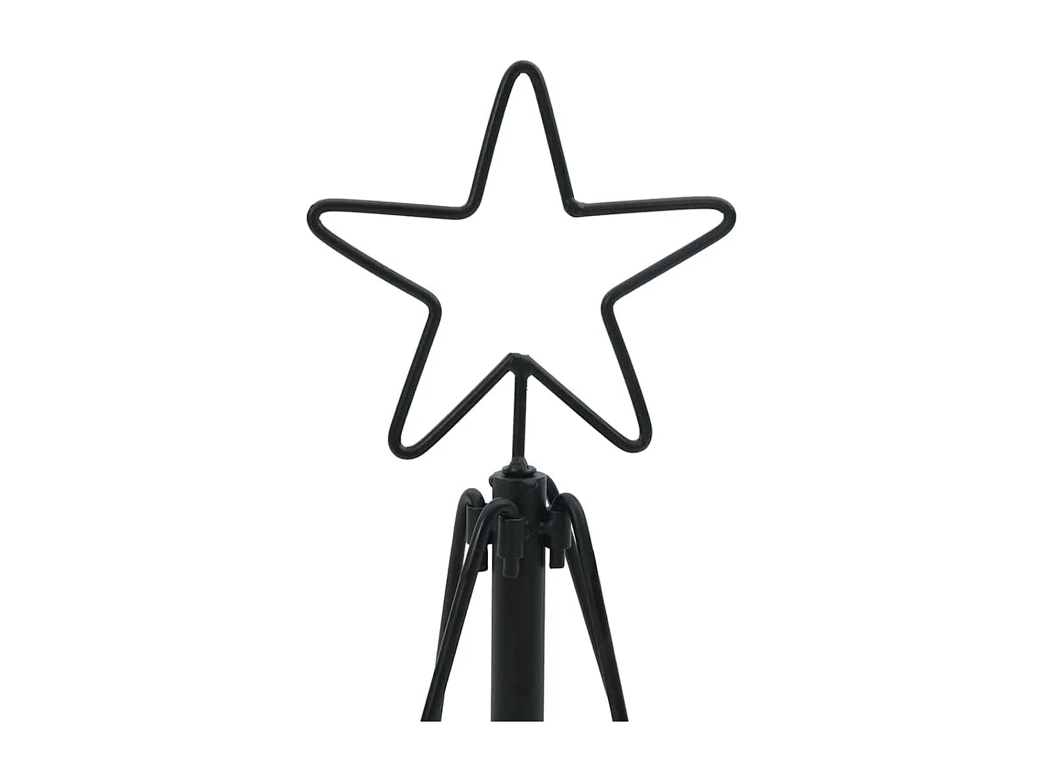 Arbre en cône de Noël avec support Noir 125 cm Acier