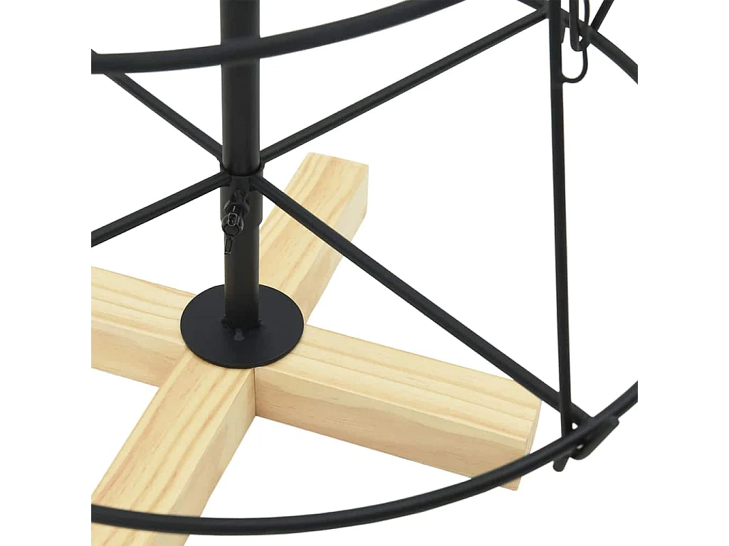 Arbre en cône de Noël avec support Noir 125 cm Acier