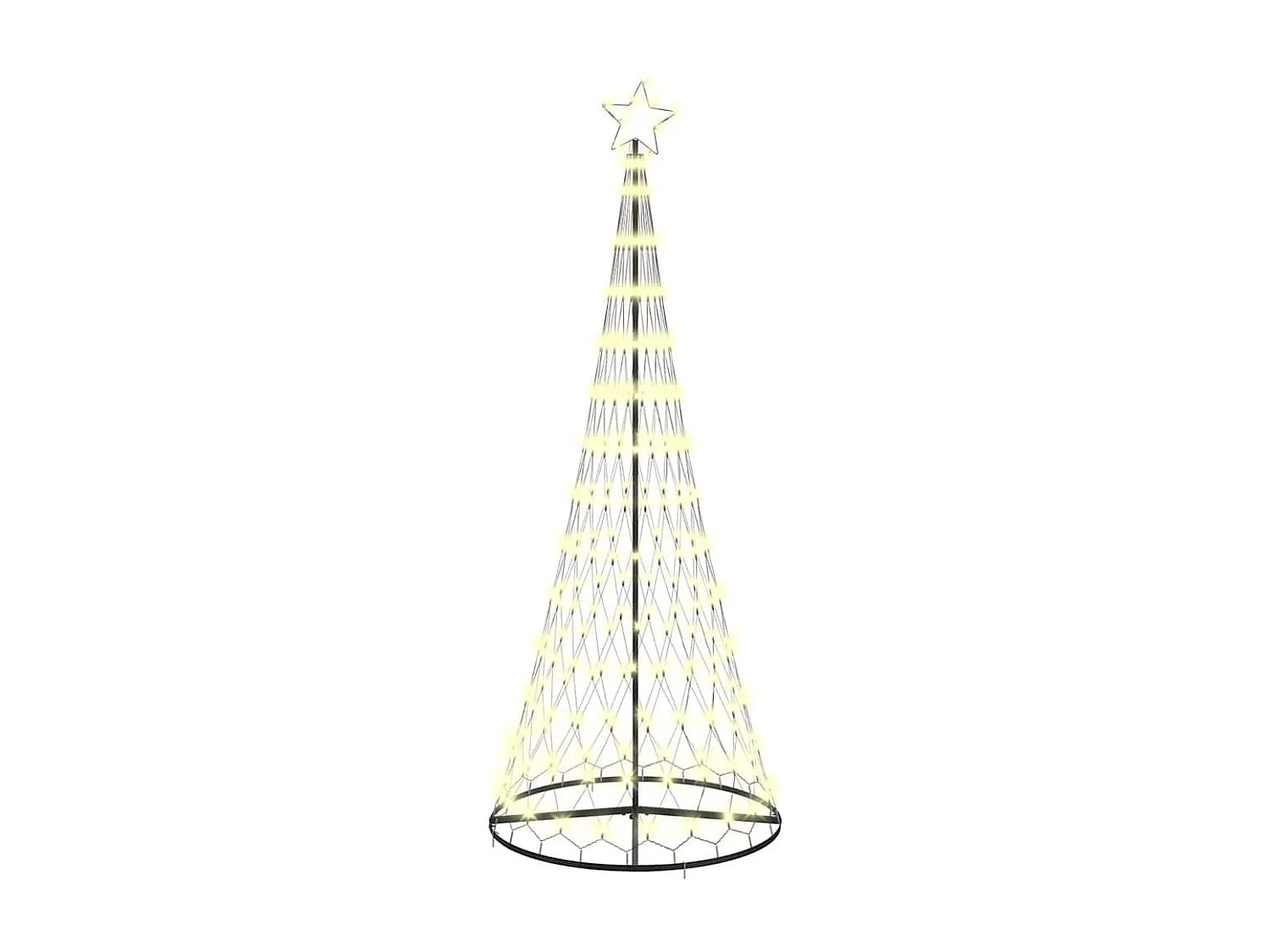 Albero di Natale a LED Bianco caldo 100 x 100 x 250 cm Metallo
