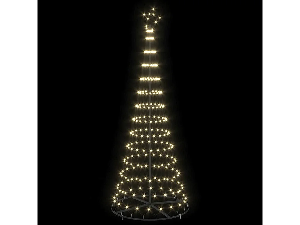 Albero di Natale a LED Bianco caldo 100 x 100 x 250 cm Metallo