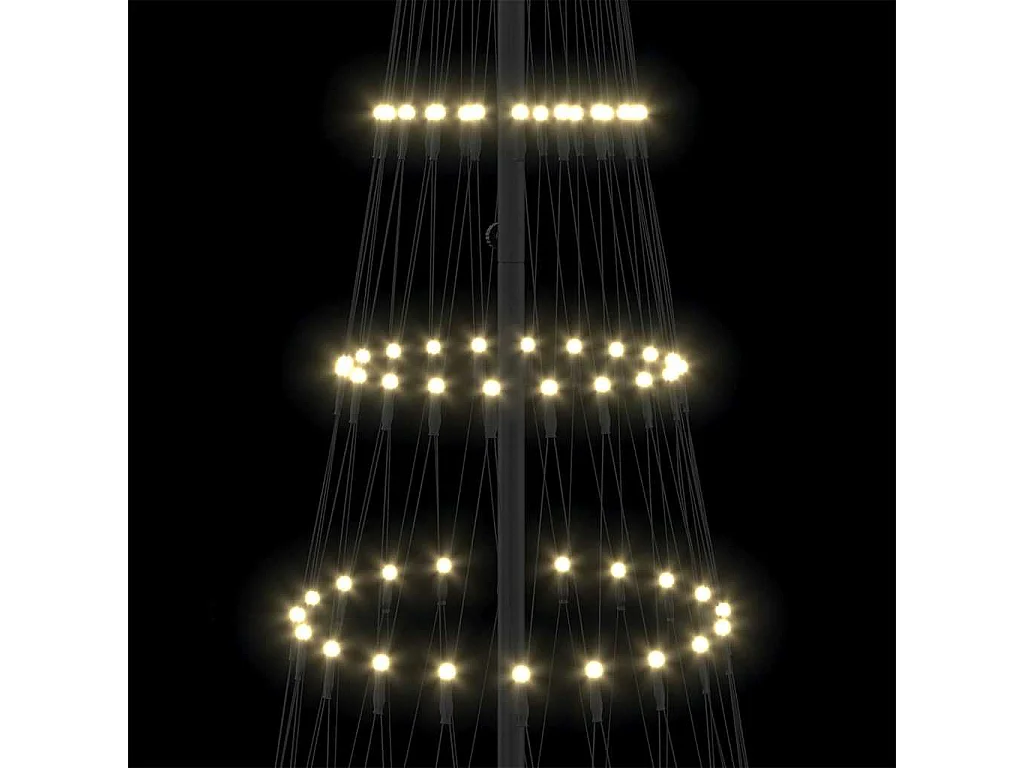 Albero di Natale a LED Bianco caldo 100 x 100 x 250 cm Metallo