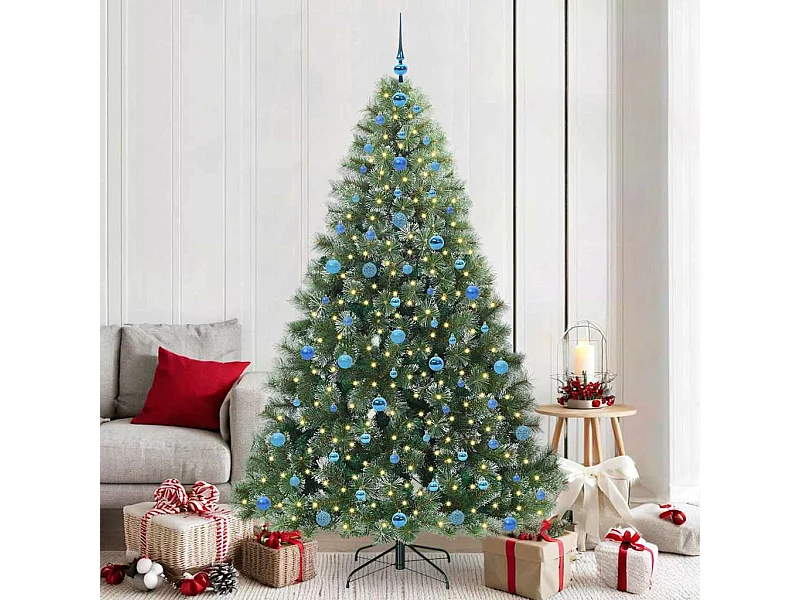 Kunstkerstboom met 300 LED's Groen 210 cm PE en PVC
