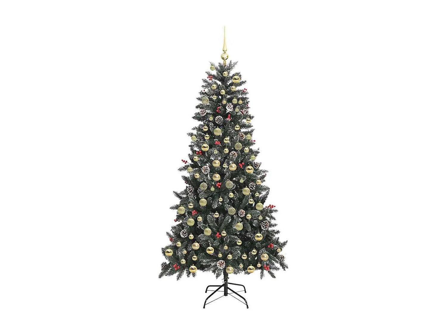 Sapin de Noël artificiel avec 300 LED Vert 114 x 114 x 210 cm