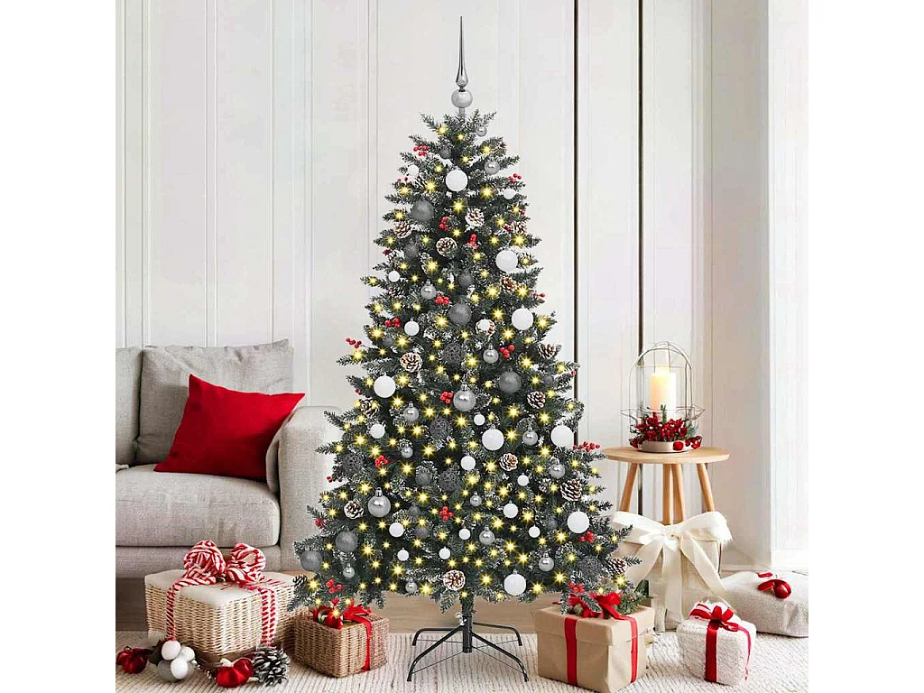 Kunstkerstboom met 300 LED's Groen 99 x 99 x 180 cm