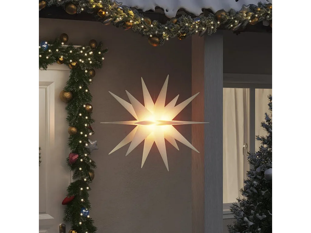Lumières de Noël avec LED 3 pcs pliable blanc 100 cm