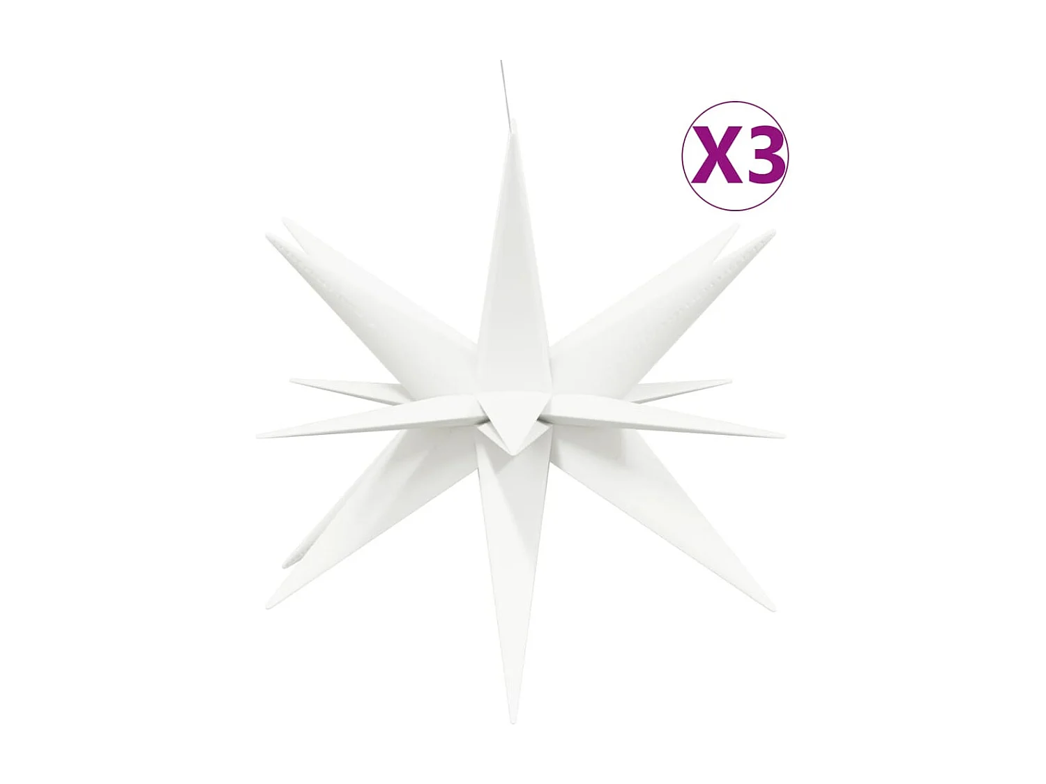 Lumières de Noël avec LED 3 pcs pliable blanc 100 cm