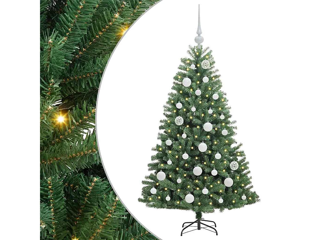 Sapin de Noël Artificiel à Branches Articulées Vert 120 cm