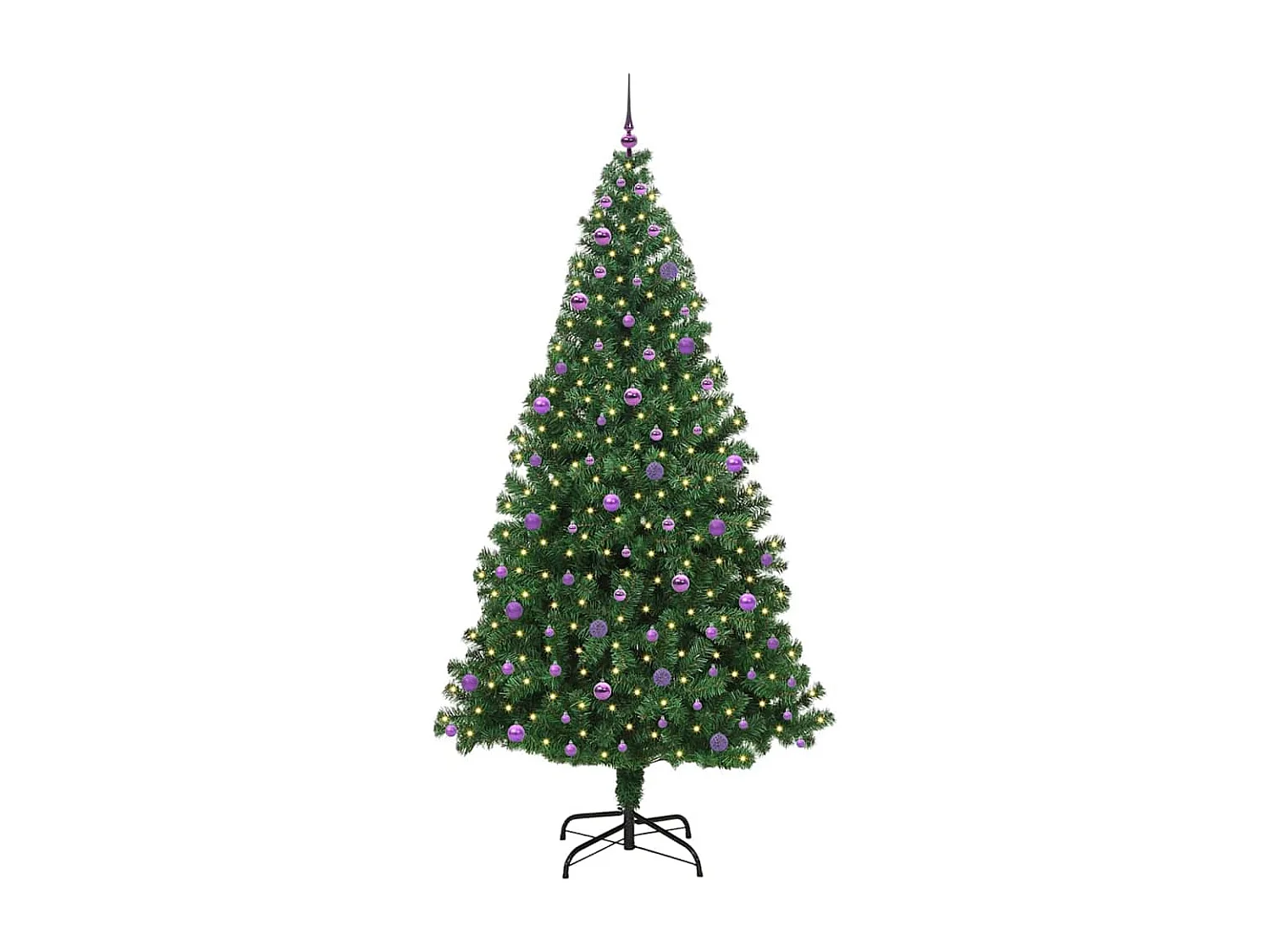 Sapin de Noël artificiel Vert 240 cm PVC, Acier et Plastique