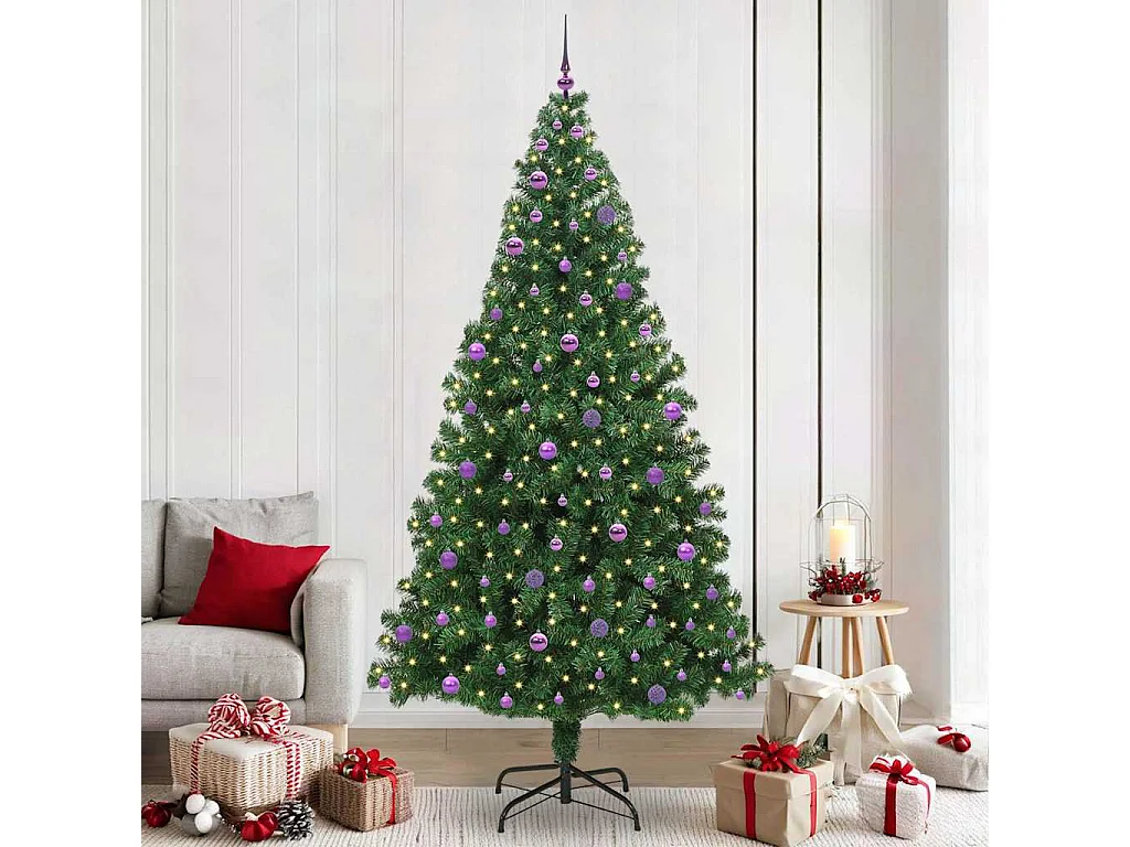 Kunstkerstboom Groen 240 cm PVC, Staal en Kunststof