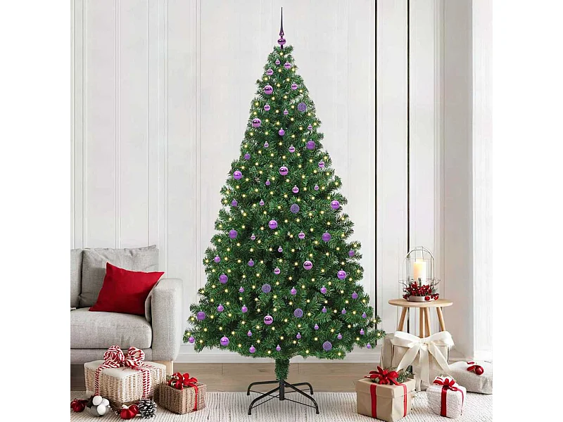 Kunstkerstboom Groen 240 cm PVC, Staal en Kunststof