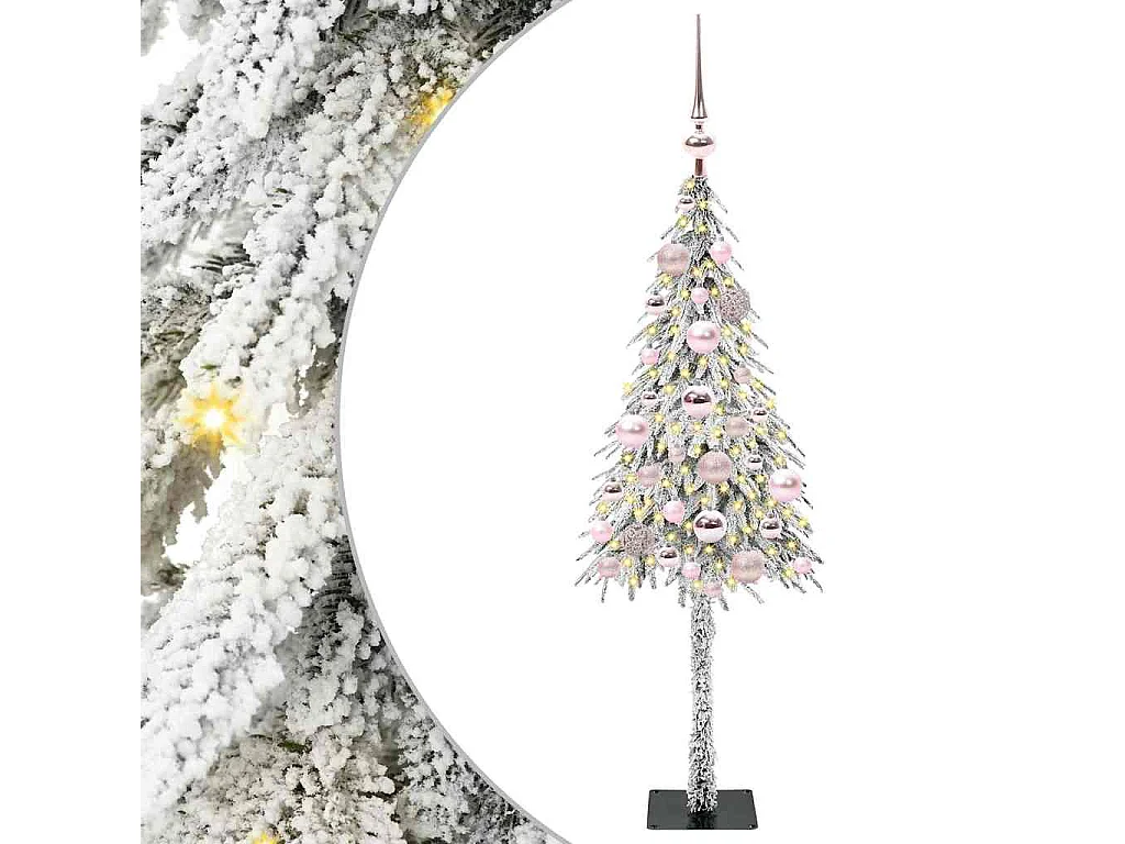 Albero di Natale con 150 LED Bianco 120 cm PE e Acciaio