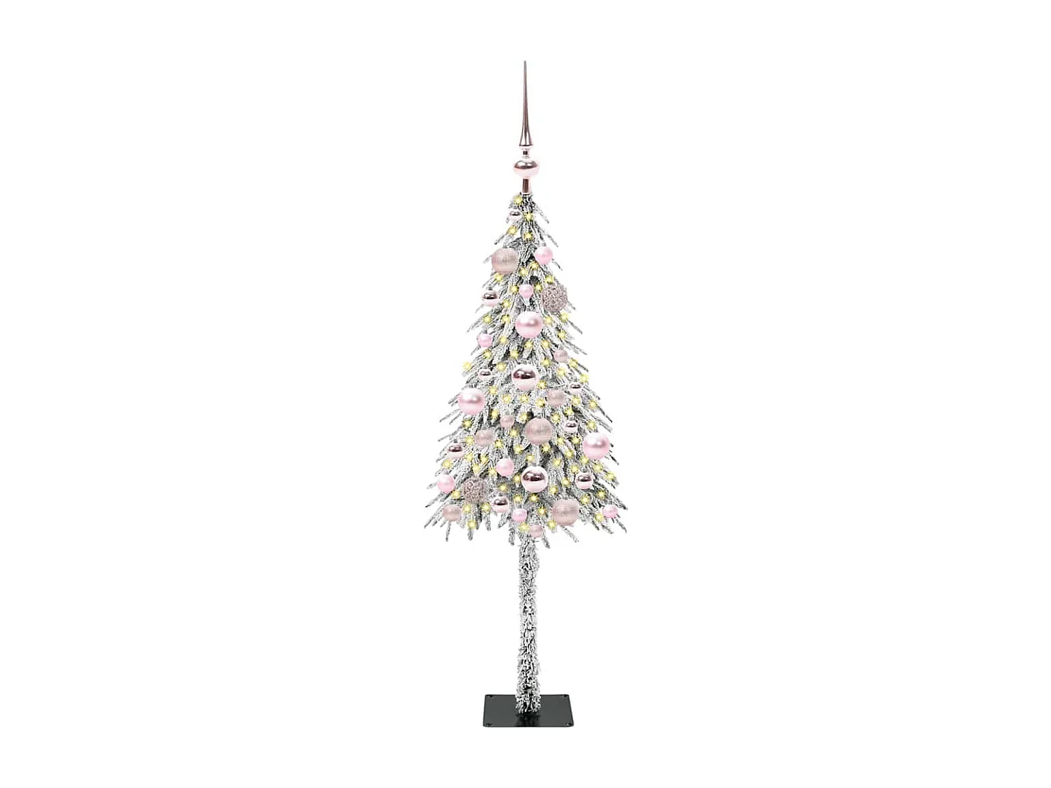 Albero di Natale con 150 LED Bianco 120 cm PE e Acciaio