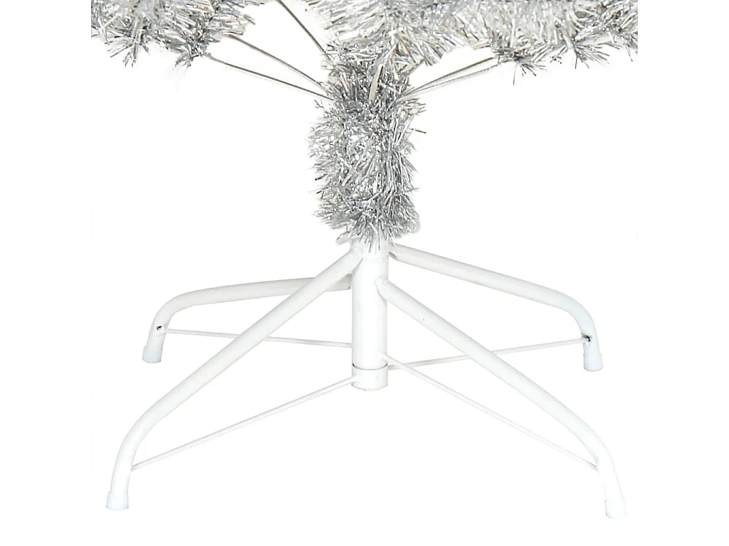 Sapin de Noël artificiel avec support argenté 180 cm PET