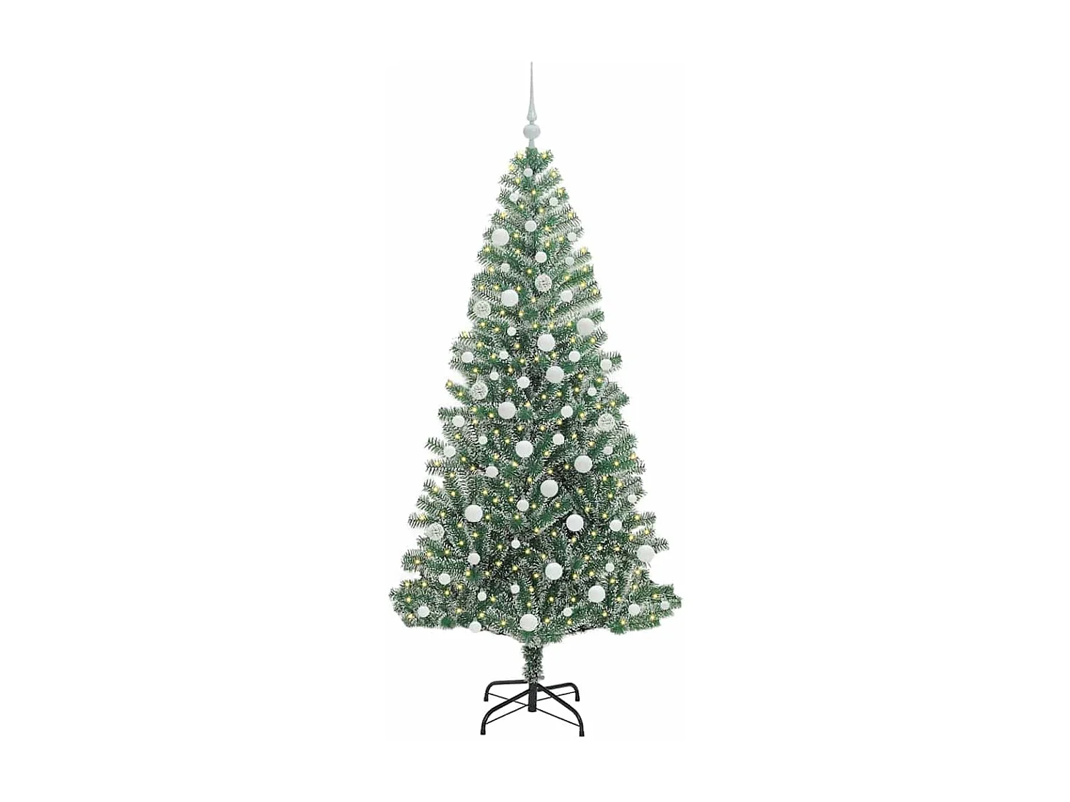 Arbre de Noël artificiel floconné de neige avec lumière LED