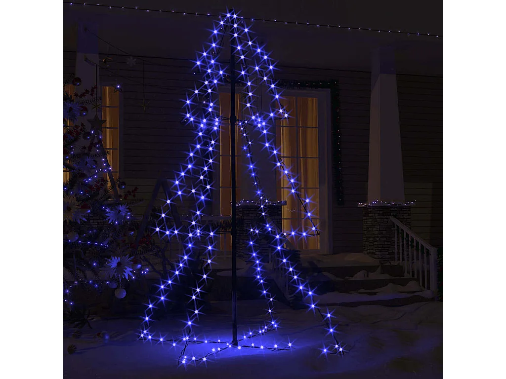 Binnen/buiten 200 LED kegelvormige kerstboom 98x150 cm