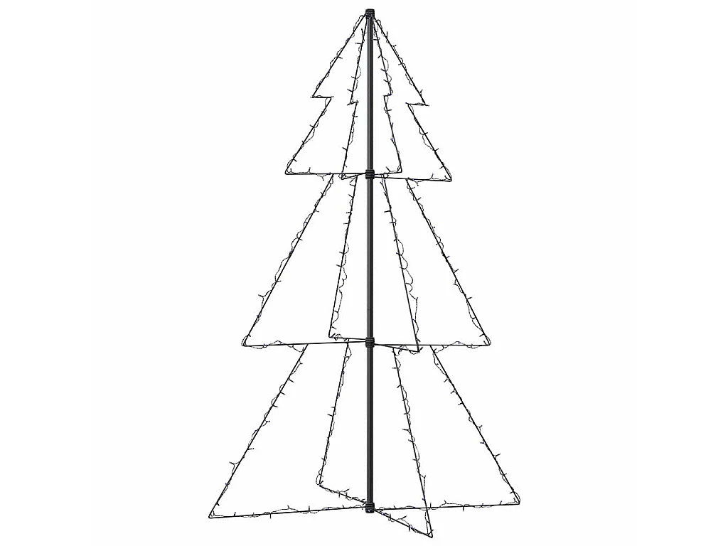 Arbre de Noël cône 200 LED d'intérieur/d'extérieur 98x150 cm