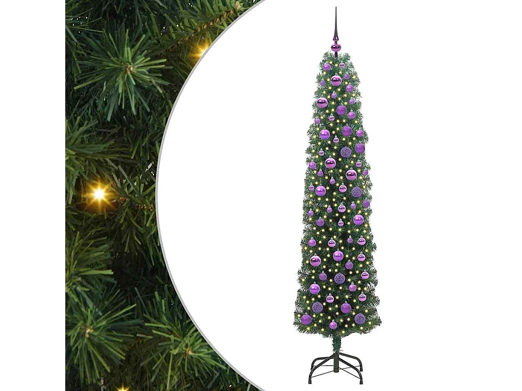 Sapin de Noël artificiel Vert 180 cm PVC et acier et plastique